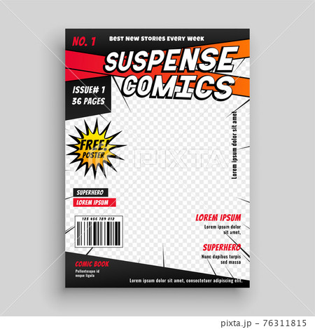 comic book publication cover page design 76311815