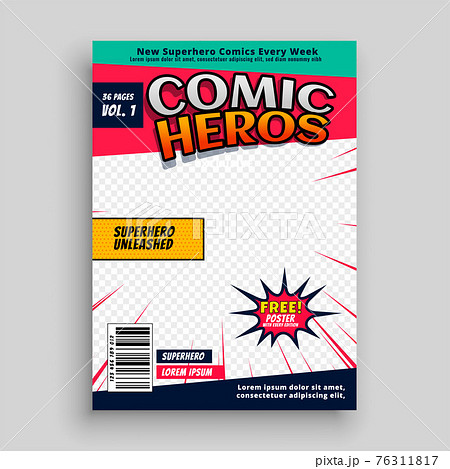 comic book magazine page template design 76311817