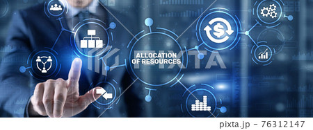 Allocation of Resources. Marketing Planning Strategy Concept. Business Technology 76312147