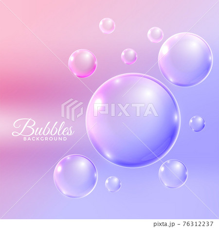 transparent water bubbles flying background 76312237