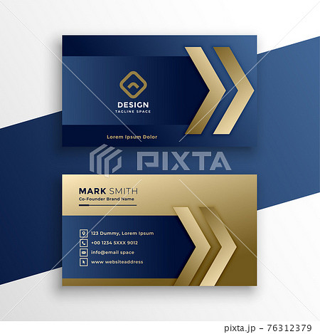 stylish premium gold business card design 76312379