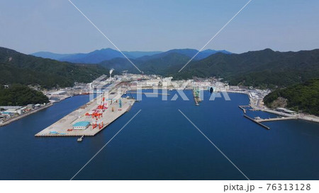 釜石港 空撮 76313128