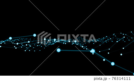 Wave of connection network dots of innovative creation Wave of connection network dots of innovative creation 76314111
