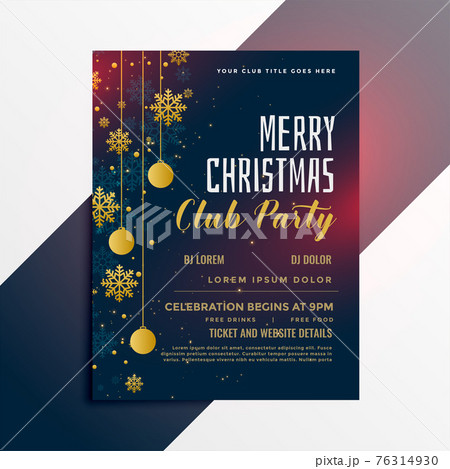 merry christmas party flyer design 76314930