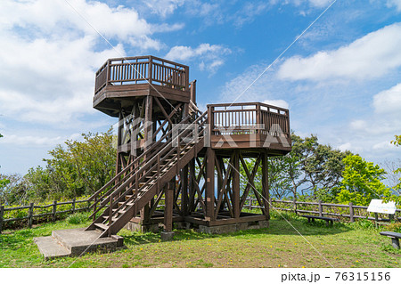 富山北峰の展望台 千葉県南房総市 の写真素材