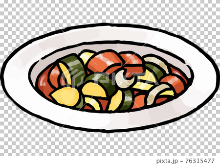 【手描きベクターイラスト素材】ラタトゥイユのイラスト 76315477