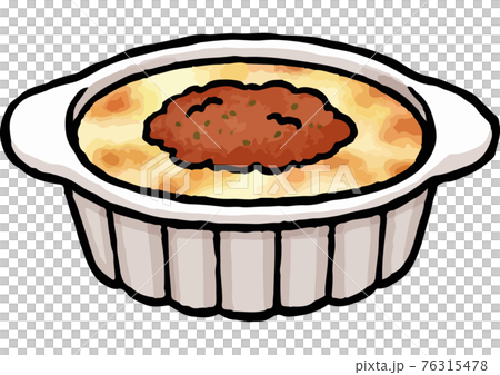 【手描きベクターイラスト素材】ミートドリアのイラスト 76315478
