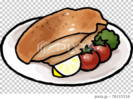 手描きベクターイラスト素材 チキンステーキのイラストのイラスト素材