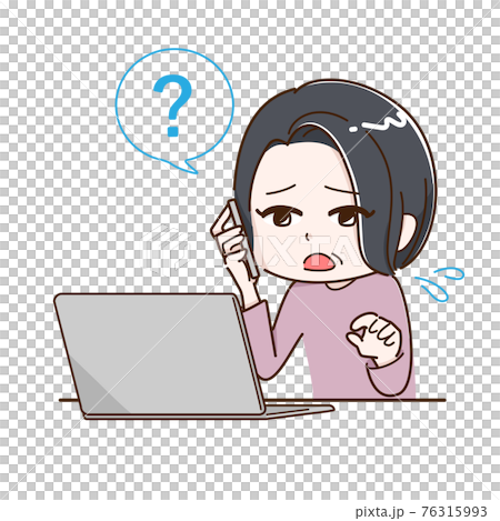 筆記本電腦和高級女性諮詢 筆記本電腦和高級女性諮詢 76315993