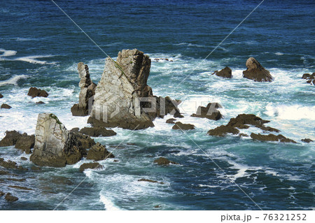 Cantabric Sea Clifs near the Silent Beach, Spain 76321252
