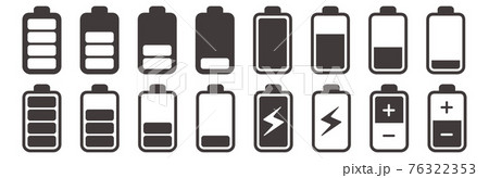 Signal and battery icons. Network signal strength Signal and battery icons. Network signal strength 76322353