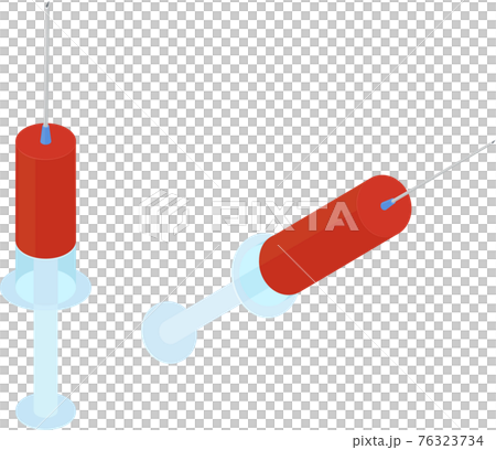 Syringe for blood test isometric  illustration 76323734