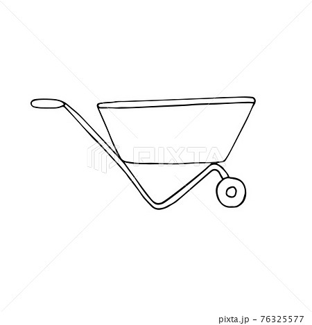 Vector hand drawn doodle sketch wheel barrow Stock Illustration