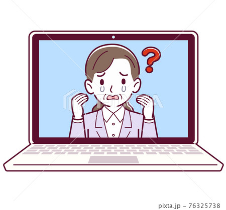 リモートワークで話をする人 リモートワークで話をする人 76325738