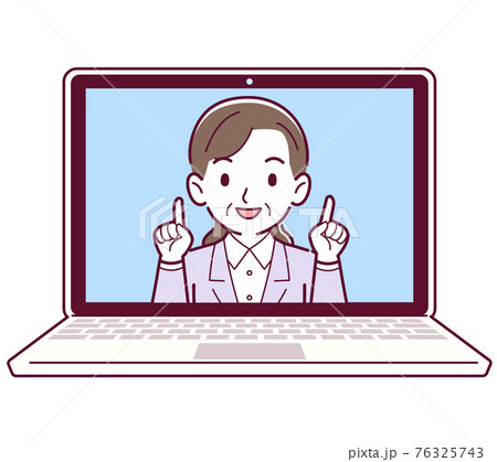 リモートワークで話をする人 76325743