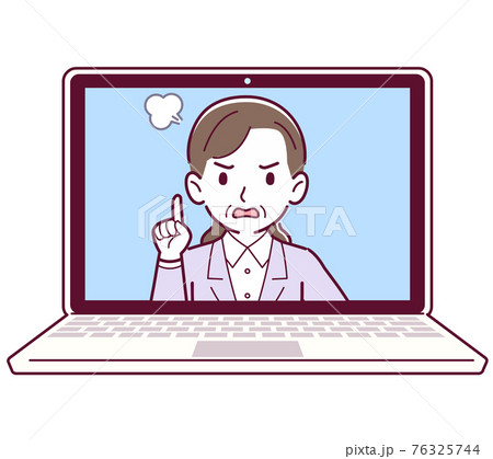 リモートワークで話をする人 76325744