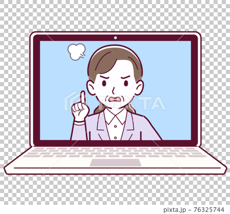 リモートワークで話をする人 76325744