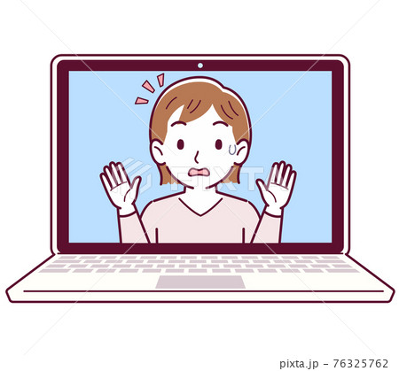 リモートワークで話をする人 76325762