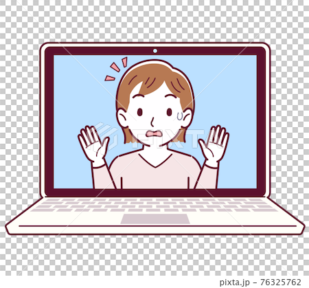 リモートワークで話をする人 76325762