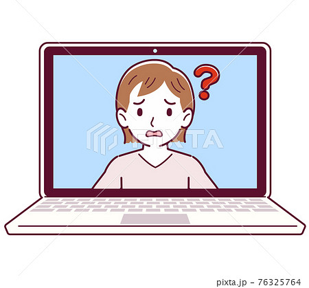 リモートワークで話をする人 リモートワークで話をする人 76325764
