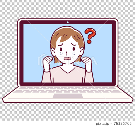 リモートワークで話をする人 76325765