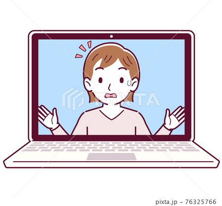 リモートワークで話をする人 リモートワークで話をする人 76325766