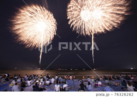【滋賀県彦根市】北びわ湖花火大会。彦根の花火大会。 76326262