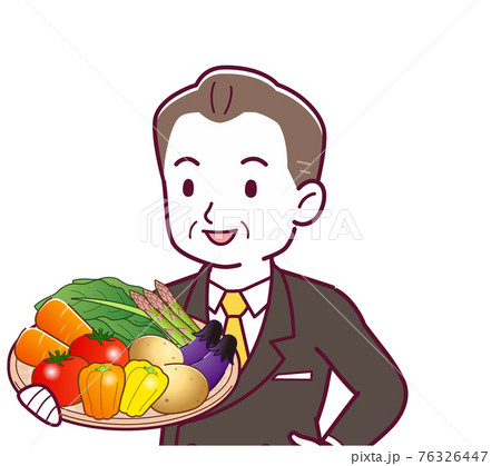 緑黄色野菜を持っている人 緑黄色野菜を持っている人 76326447