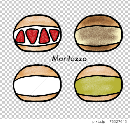 Maritozzo illustration material set Maritozzo illustration material set 76327643