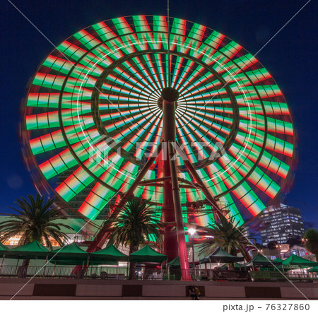Ferris wheel at Kobe Harborland, Japan. Ferris wheel at Kobe Harborland, Japan. 76327860
