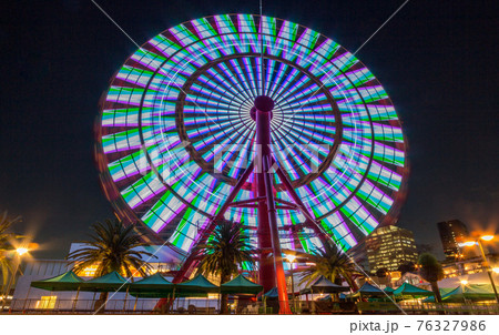 Ferris wheel at Kobe Harborland, Japan. 76327986