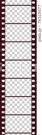バナー アイキャッチ画像に使えるセピアカラーの映画フィルム縦型のイラスト素材