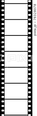 バナー アイキャッチ画像に使えるモノトーンカラーの映画フィルム縦型のイラスト素材