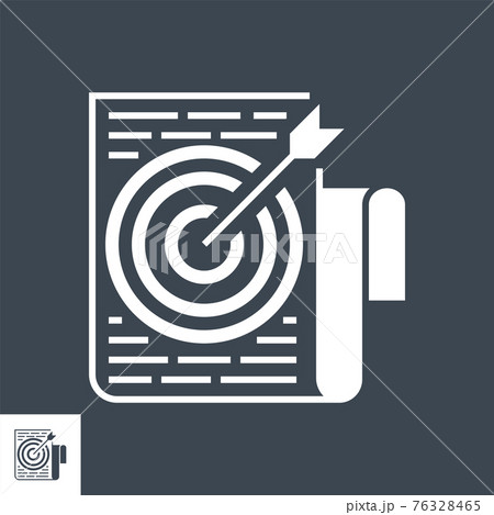 Target Keywords Vector Glyph Icon 76328465