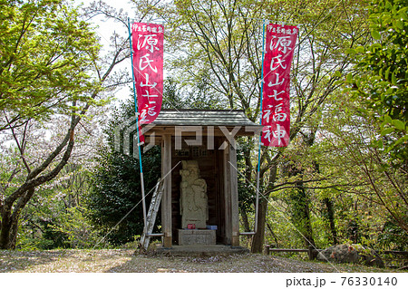 源氏山七福神、伊豆長岡|桜の花と寿老神の石像です。有難いことに、ここでは七福神巡りができます。 源氏山七福神、伊豆長岡|桜の花と寿老神の石像です。有難いことに、ここでは七福神巡りができます。 76330140