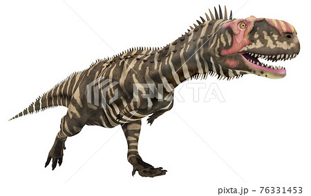 Dinosaur Rajasaurus isolated on white background Dinosaur Rajasaurus isolated on white background 76331453