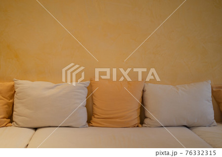 Cozy couch sofa bed furniture and pillow home interior decoration relaxation design  classic style 76332315