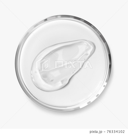 Aloe gel smear in petri dish isolated realistic vector illustration. Smudge Aloe gel smear in petri dish isolated realistic vector illustration. Smudge 76334102