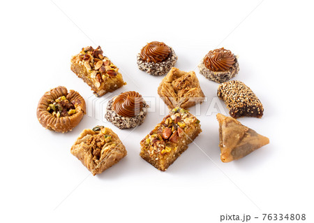 Assortment of Ramadan dessert baklava 76334808