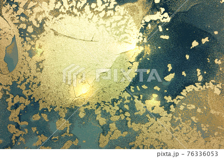Gold, turquoise and blue abstract alcohol ink marble texture Gold, turquoise and blue abstract alcohol ink marble texture 76336053