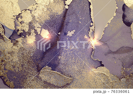 Gold and purple abstract alcohol ink marble texture Gold and purple abstract alcohol ink marble texture 76336061