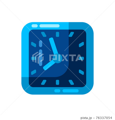 Illustration of clock. Stylized icon for design. 76337054