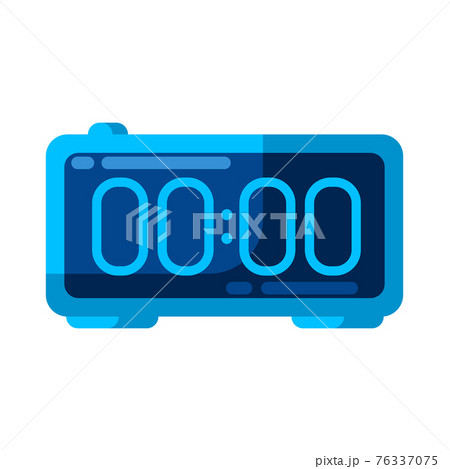 Illustration of table clock. Stylized icon for design. Illustration of table clock. Stylized icon for design. 76337075