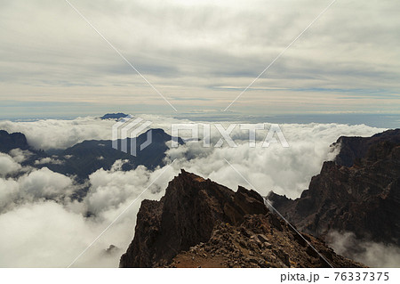 Landscape of clouds, Roque de los Muchachos, Canary Islands. 76337375