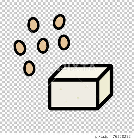簡單可愛的豆腐插畫 76338252