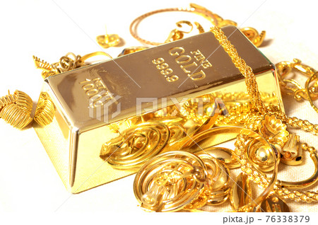 Gold Bar and Jewelry 76338379