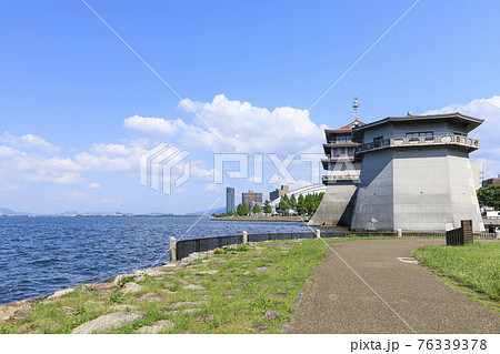 滋賀県大津市 琵琶湖の風景 滋賀県大津市 琵琶湖の風景 76339378