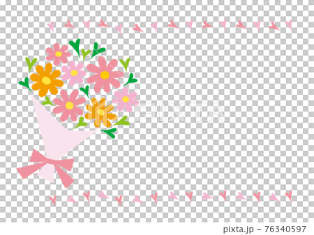 心形裝飾規則和bouquet_frame_card_pink 76340597