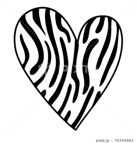 Camo jungle heart icon, hand drawn and outline style Camo jungle heart icon, hand drawn and outline style 76340983