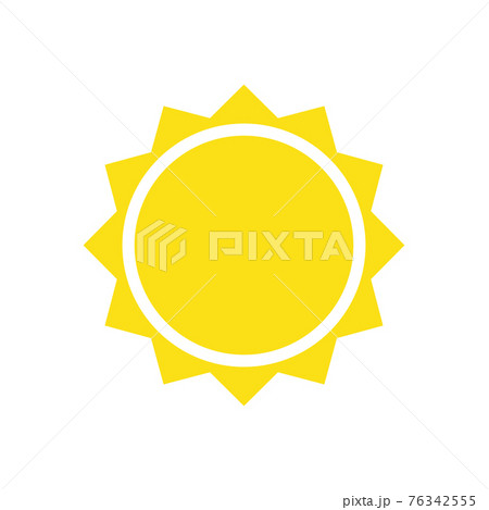 Yellow sun simple flat icon Yellow sun simple flat icon 76342555